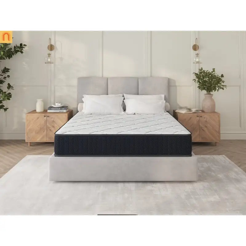 Mattress Hybrid Cooling Gel Plush Gray Full 10in Medium Firm USA