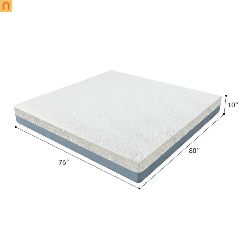 Mattress Memory Foam Copper Infused 7-Zone White 10in King Japan