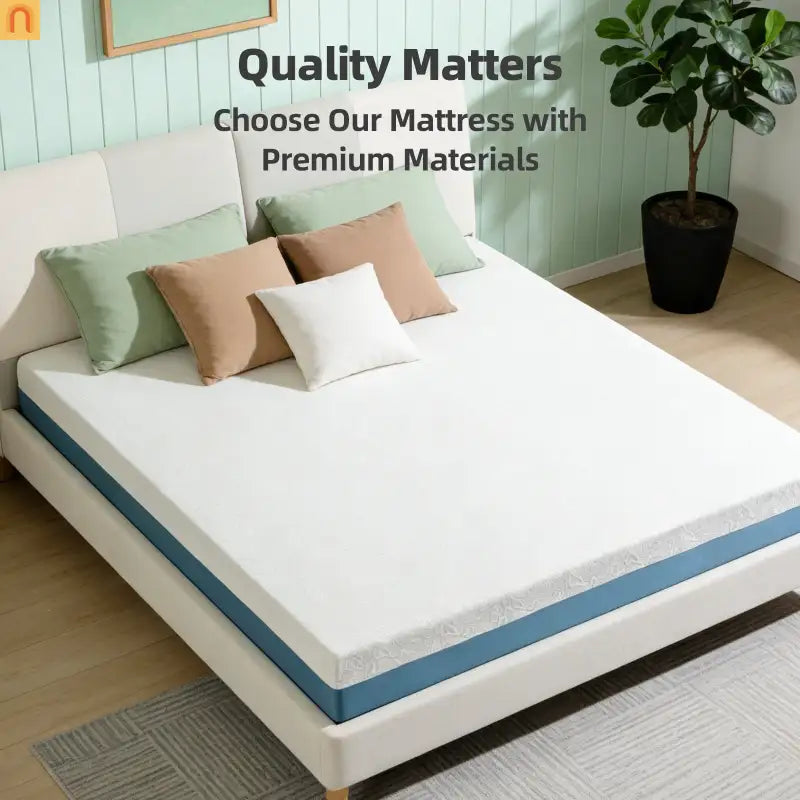 Mattress Memory Foam Copper Infused 7-Zone White 10in King Japan