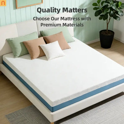 Mattress Memory Foam Copper Infused 7-Zone White 10in King Japan