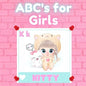 ABC's for Girls: Alphabet Book with Cute Little Animals, Baby Book, Children's Book, Toddler Book - Paperback
