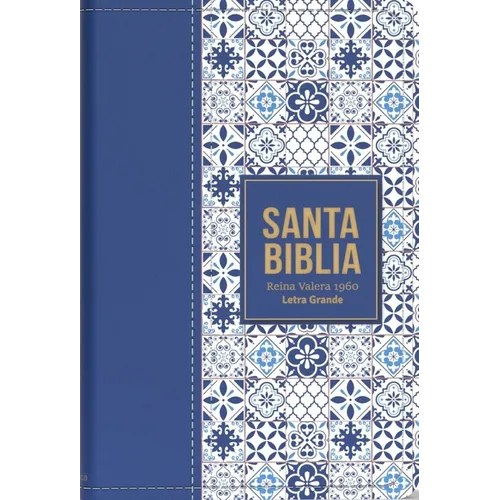 Biblia Rvr 1960 Letra Grande Tamaño Manual Símil Piel Azul Claro(bible Rvr 1960 Large Print Handsize Leatherlike Tiles Light Blue (Spanish Edition) - Leather