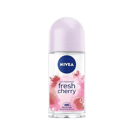 Nivea Fresh Cherry Deodorant Roll-On - Long Lasting Antiperspirant for Women & Men, 1.69 fl oz