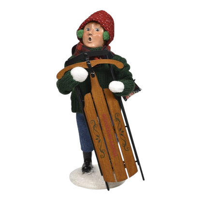 Winter Sports Family - Sledding Boy