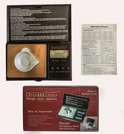 DigiWeigh DW-1000BS Precision Digital Scale – 1000g x 0.1g | Troy, Gram, Ounce, Grain | For Jewelry, Coins, Reloading, Scrap Metals