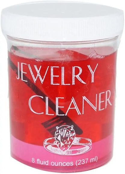 JSP Gold Silver Jewelry Cleaner Solution Diamond Gem Dip Liquid Basket Brush
