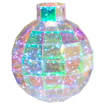 Holographic Holiday Ornament – 9" USB Electric Lighted Sphere -