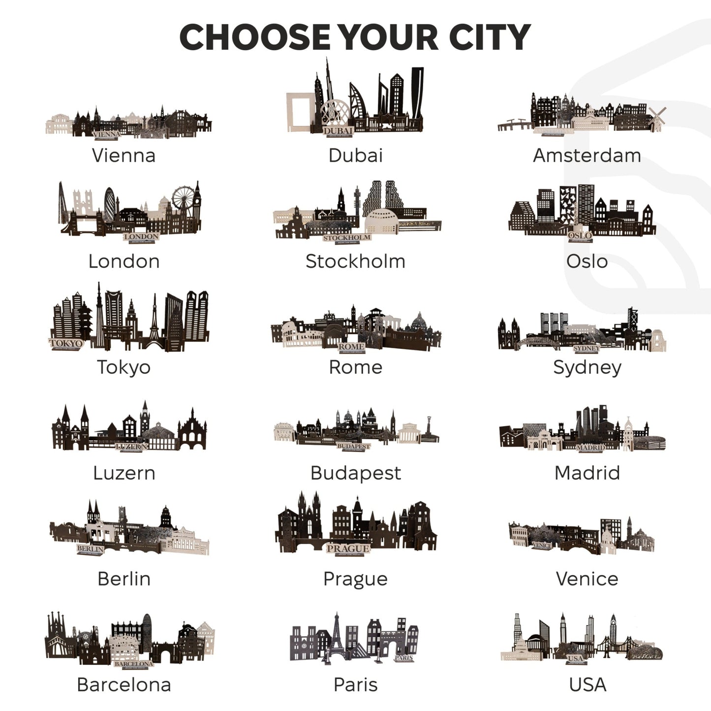 Wooden Travel Decor Memory City – Venice