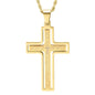 Men Stainless Steel Our Father English Prayer Rotating Cross Pendant
