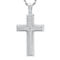 Men Stainless Steel Our Father English Prayer Rotating Cross Pendant
