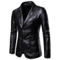 Men's Blazer Faux Leather Jacket