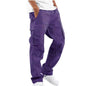 Men's Cargo Pants Trousers Drawstring Elastic Waist Multi Pocket