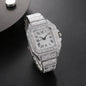 Men's Fashion Elegant High-End Analog Zinc Alloy Watch with Rhinestones