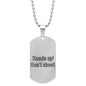 Men's Stainless Steel Detailed Pendant Necklace