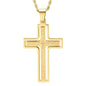Men's Stainless Steel The Lord's Prayer Rotating Cross Pendant Necklace