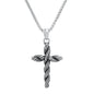 Men's Stainless Steel Twisted Rope Cross Pendant