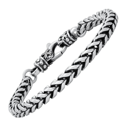 Men's Stainless Steel Wheat Chain Bracelet