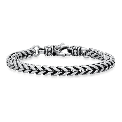 Men's Stainless Steel Wheat Chain Bracelet