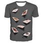 Men's T-Shirt Graphic Simulation Short Sleeve Casual Tops