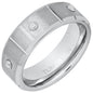Men's Tungsten and Simulated Diamonds Band Ring