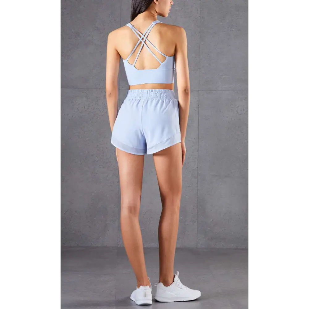 Mesh Pockets Fitness Pants Two Piece Athletic Set