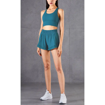 Mesh Pockets Fitness Pants Two Piece Athletic Set