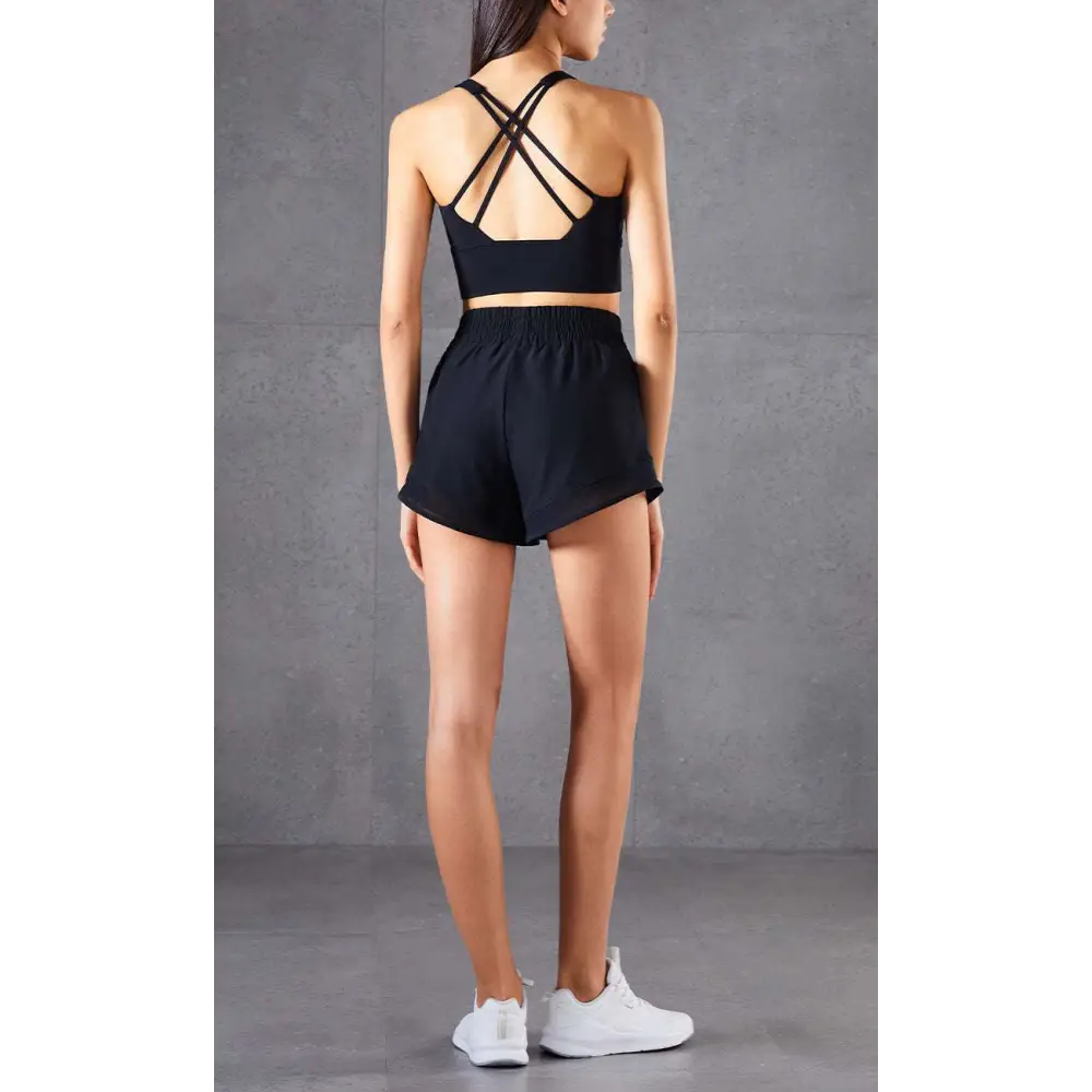 Mesh Pockets Fitness Pants Two Piece Athletic Set