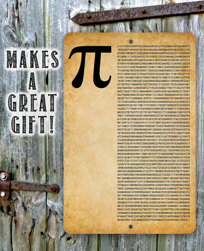 Pi (Digits) - Metal Sign