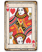 Queen of Hearts Card - Metal Sign