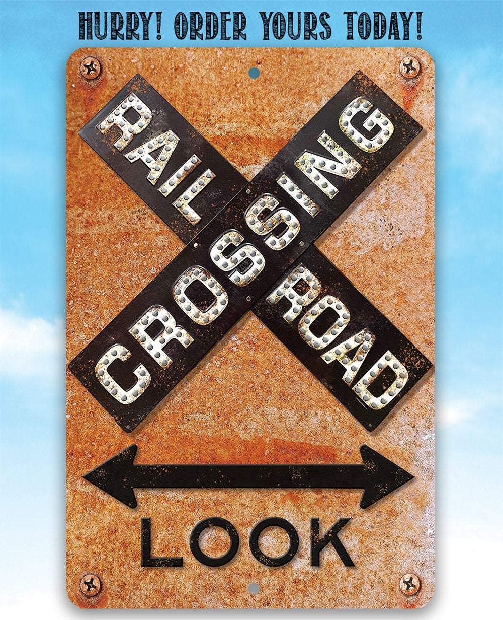 Railroad Crossing - Metal Sign
