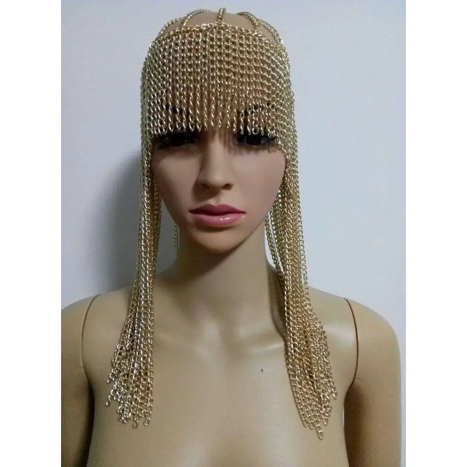 Metallic Mesh Dome Pendant Mask Head Chain