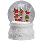 Musical Cardinal Birdhouse Wind Up Snowglobe