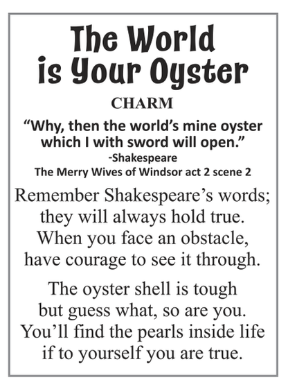 The World is your Oyster Charm