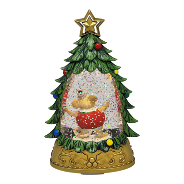 Charming Tails - Lighted Mouse Snowglobe Tree