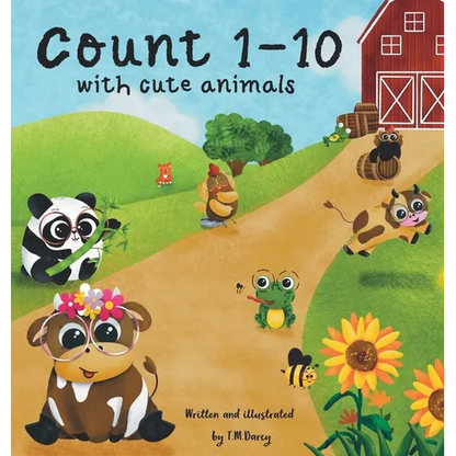 Count 1-10 with cute animals - Hardcover