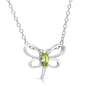 Mini Butterfly Necklace With Genuine Stone