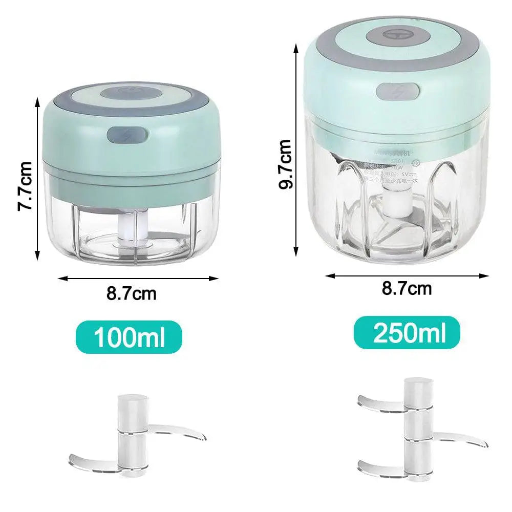 Mini Electric Garlic Chopper with Glass Bowl
