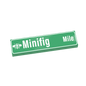 Minifig Mile Street Sign - Custom Printed 1x4 Tile - Made with LEGO® Parts