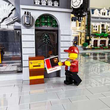 IPS Overnight Express Envelope -  Custom Printed Using on a LEGO® Part - (2 x 2 Tile)