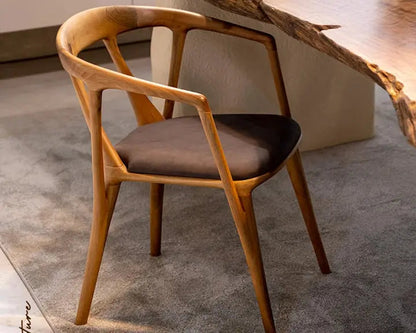 Luxury Premium Solid Walnut Chair - Italian Style