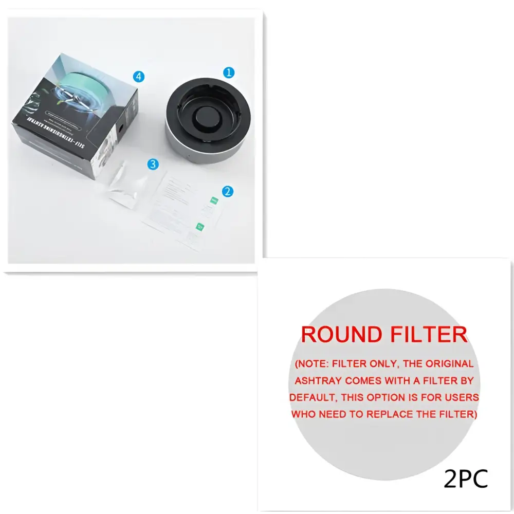 Mint Green Smoke Removal Air Purification Ashtray