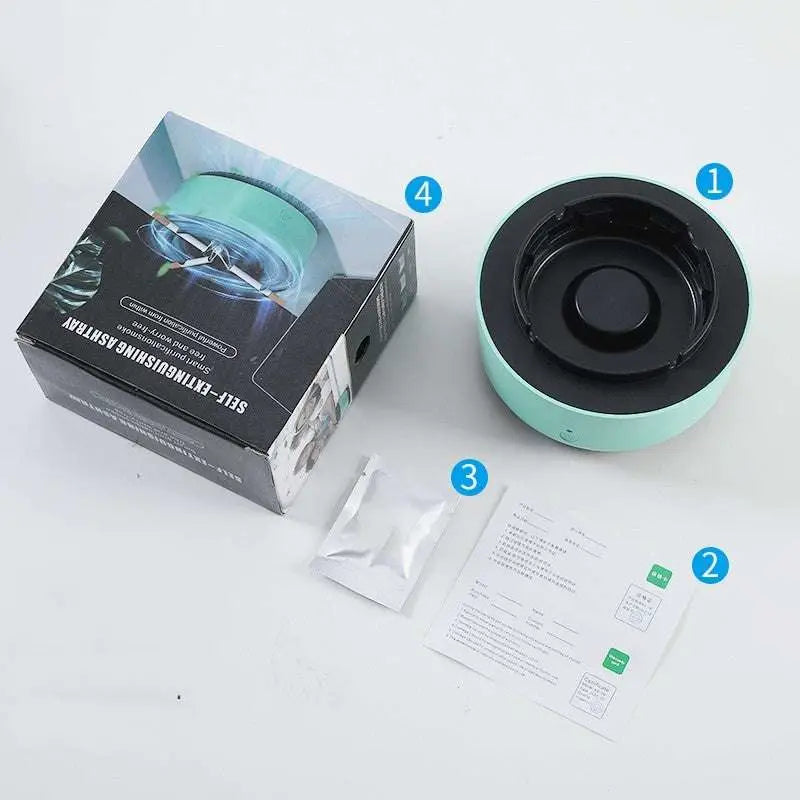 Mint Green Smoke Removal Air Purification Ashtray