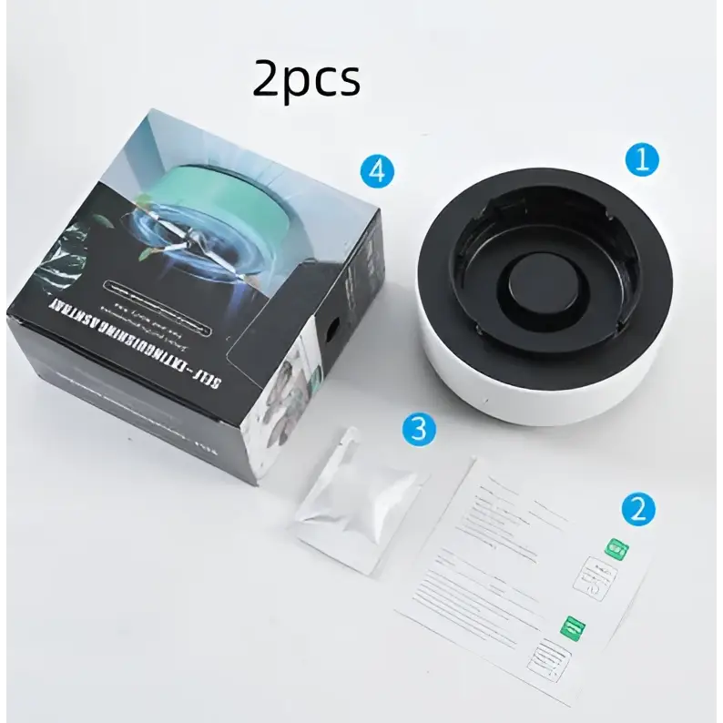 Mint Green Smoke Removal Air Purification Ashtray