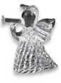 Spunglass Ornament - Clear Angel Herald
