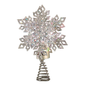Lighted Silver Snowflake Tree Topper