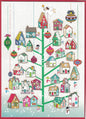 House Tree  Advent Calendar with Envelope