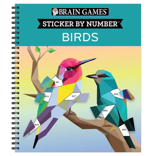Brain Games - Sticker by Number: Birds - Spiral