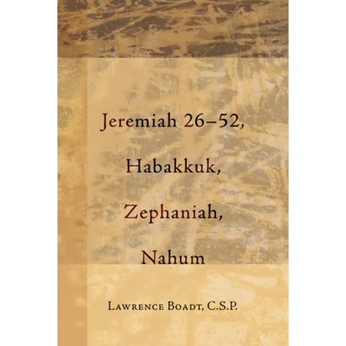 Jeremiah 26-52, Habakkuk, Zephaniah, Nahum - Paperback