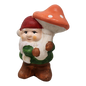 Terracotta Gnome with Mushroom - Orange