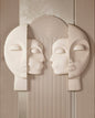 Wabi-Sabi 3D Face Wall Relief Art
